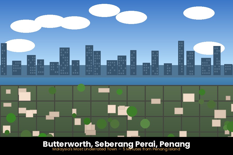 Butterworth town aerial view